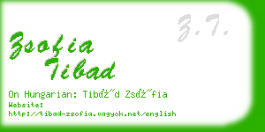 zsofia tibad business card